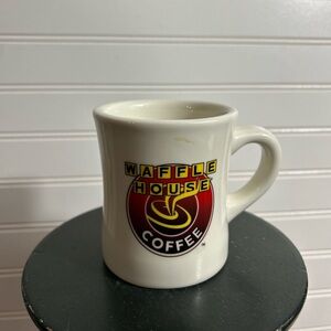 Waffle House Heavy Vintage Ironstone Coffee Mug 3.75" Diner Restaurant Chunky